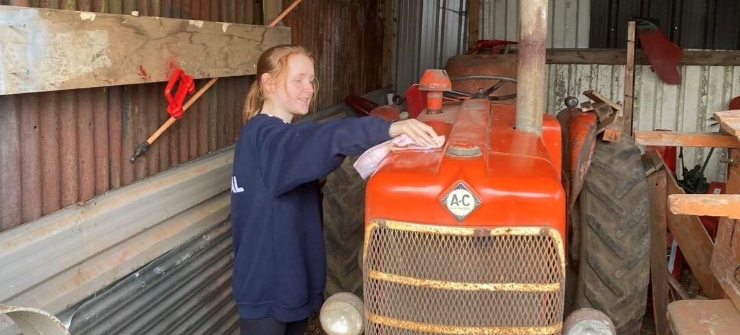 Schoolgirl’s vintage tractor marks 60th birthday at Tractor Fest